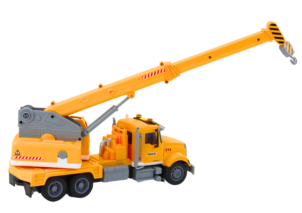 Truck Yellow Crane With Friction Drive Light And Sound Effects