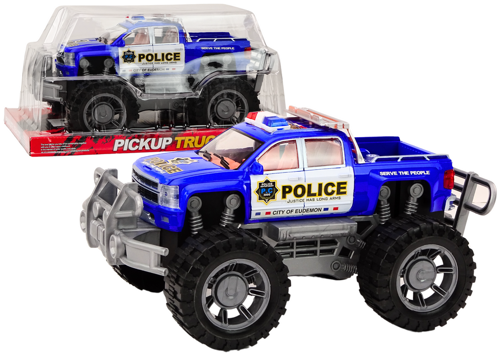 Police Car Pickup Blue Off-road Police Vehicle