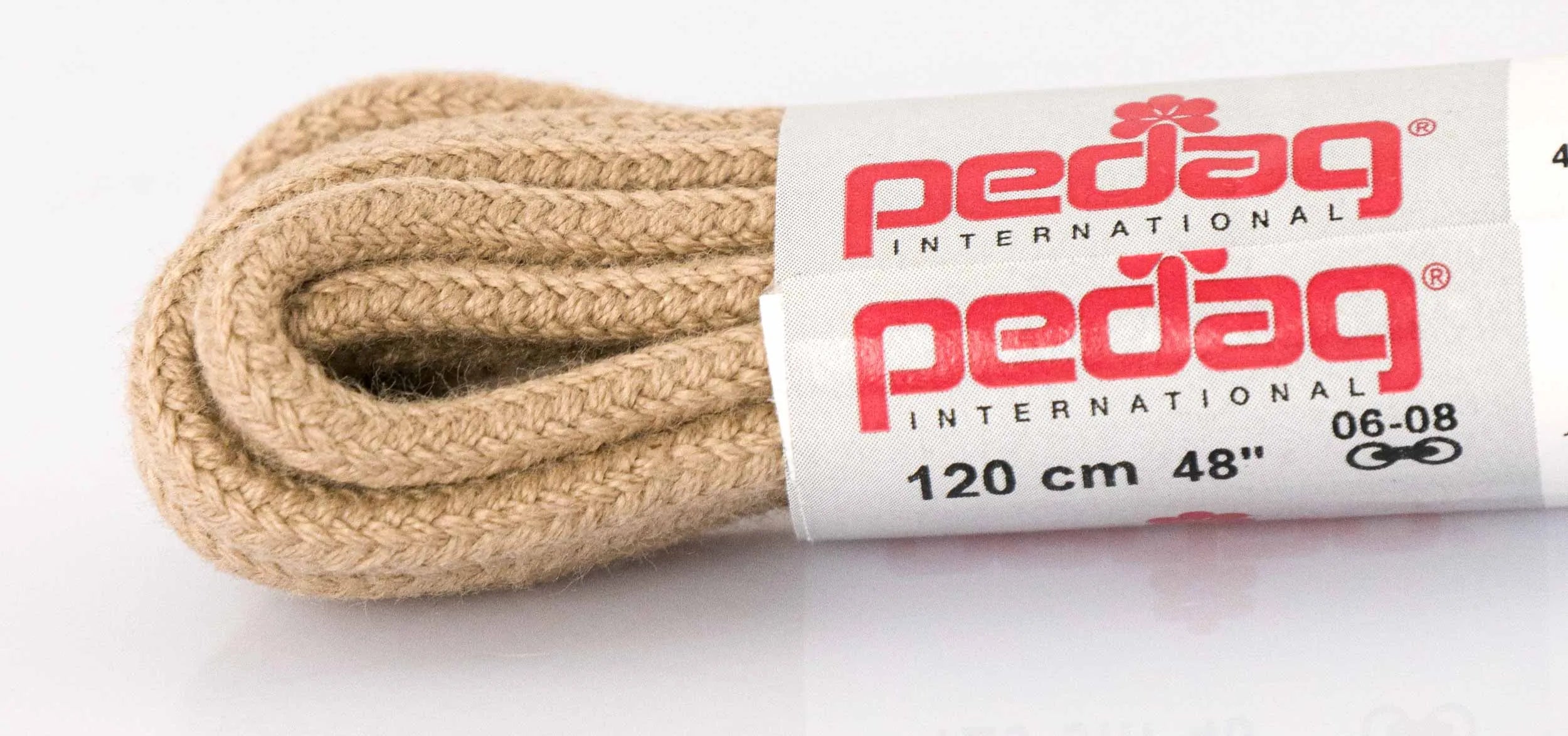 Sznurowadła Pedag Okrągłe Grube 120 cm Beżowe