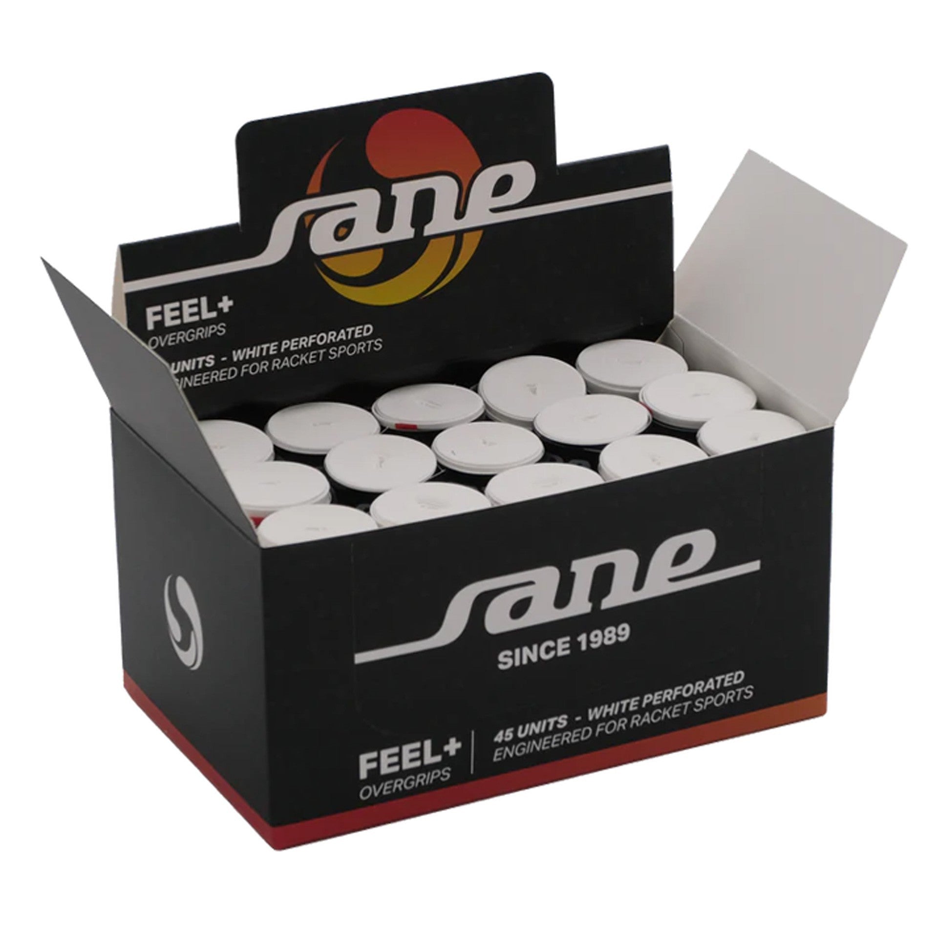 Box Of 45 White Perforated Sane Feel Overgrips
