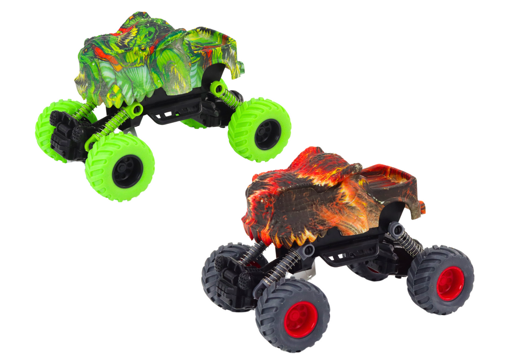 Dinosaur Car Friction Drive Red Or Green Off-road