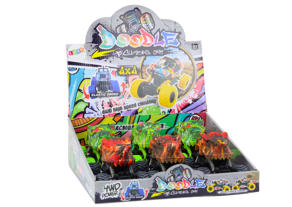 Dinosaur Car Friction Drive Red Or Green Off-road