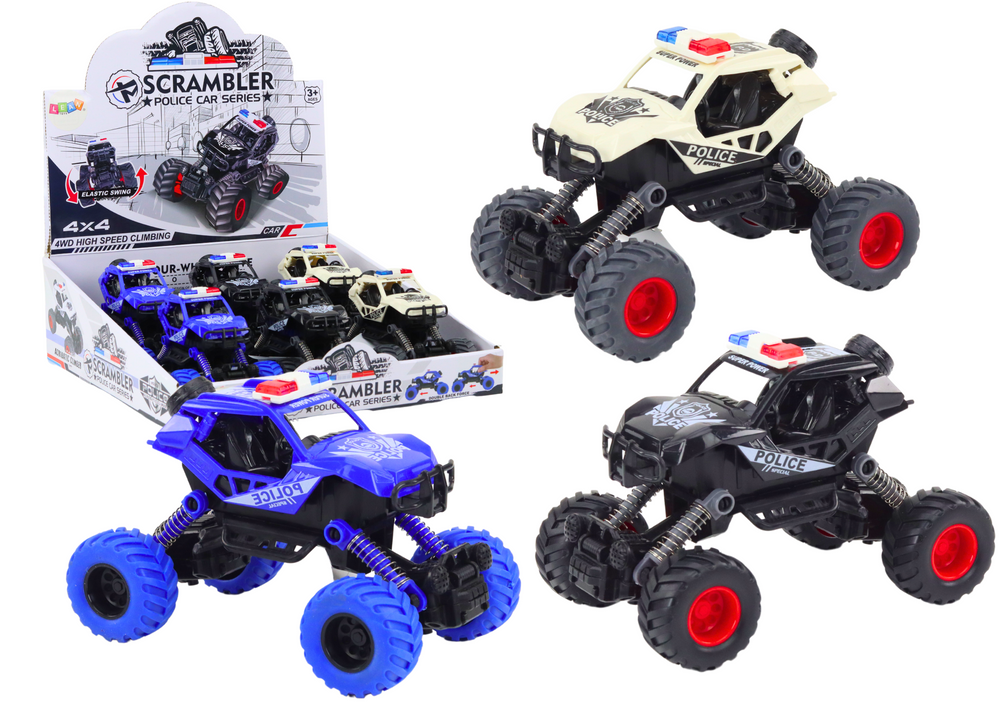 Police Car Friction Drive 3 Off-road Colors