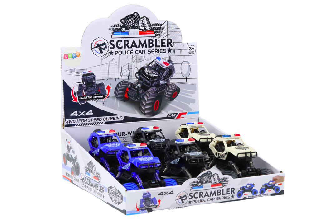 Police Car Friction Drive 3 Off-road Colors