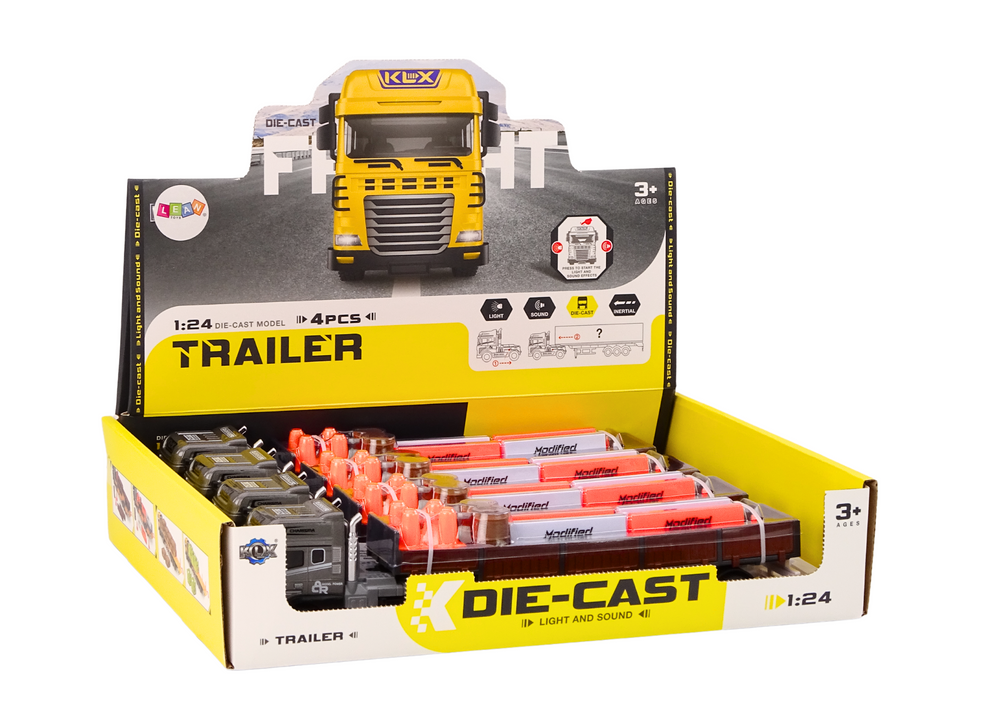 Truck With Trailer 1:24 Tir Car Truck Accessories Sounds