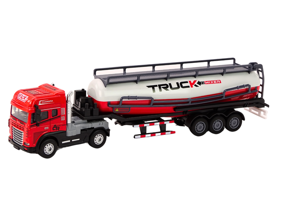 Truck With Trailer Tir Tanker 1:24 Car Truck Red Sounds