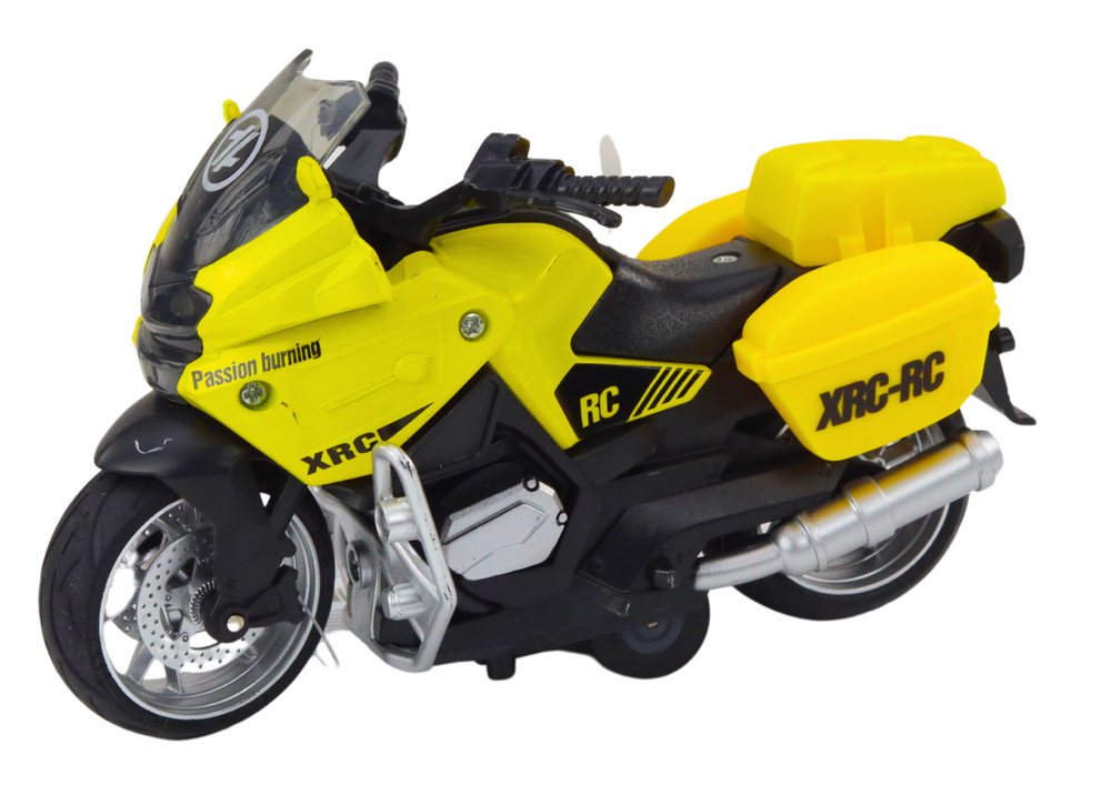 Sports Motorcycle With Friction Drive 3 Designs Yellow Orange White