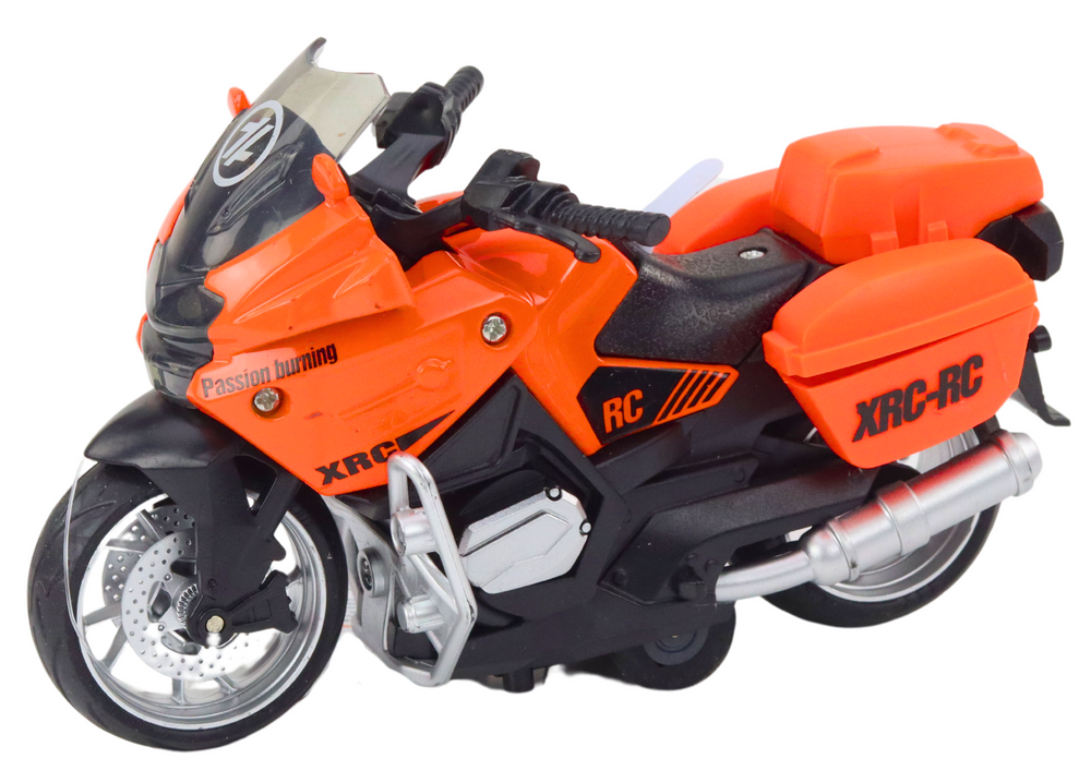 Sports Motorcycle With Friction Drive 3 Designs Yellow Orange White