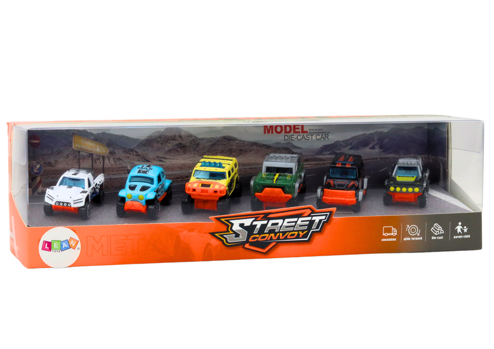 Set Of Metal Off-road Cars 1:64 6 Pieces