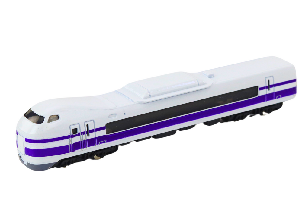 Collector's Model Train Wagon 1:48 Metal White And Purple