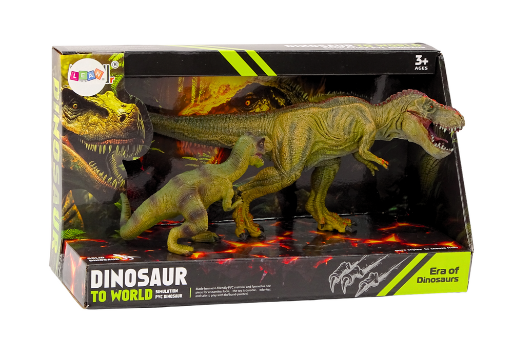 Ensemble de figurines de dinosaures tyrannosaure avec petits 2 pièces réalistes.