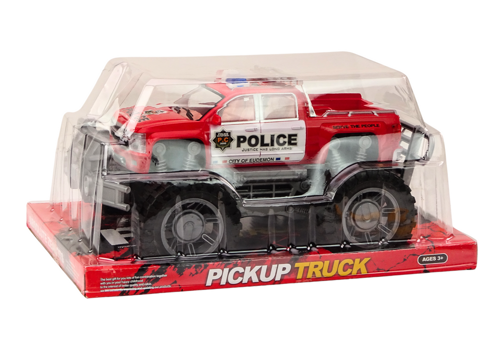 Polizeiauto-Pickup, rotes Gelände-Polizeiauto