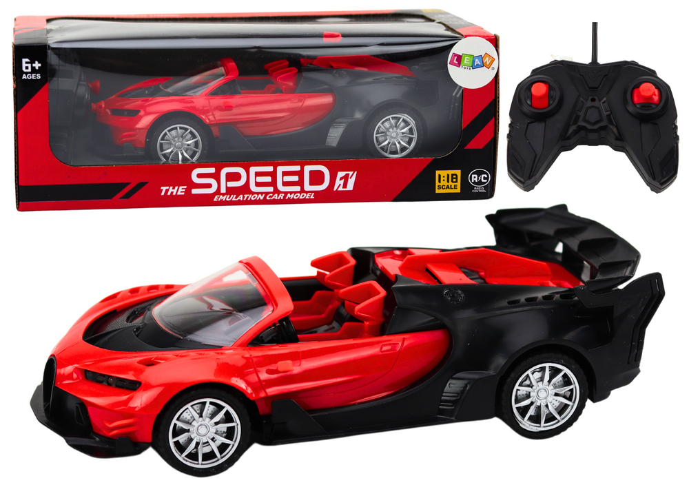 Toy Car Remote Controlled Sports Car Rc 1:18 Red