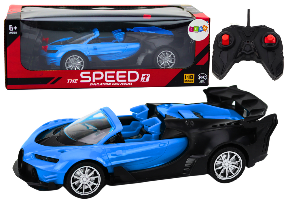 Toy Car Remote Controlled Sports Car Rc 1:18 Blue
