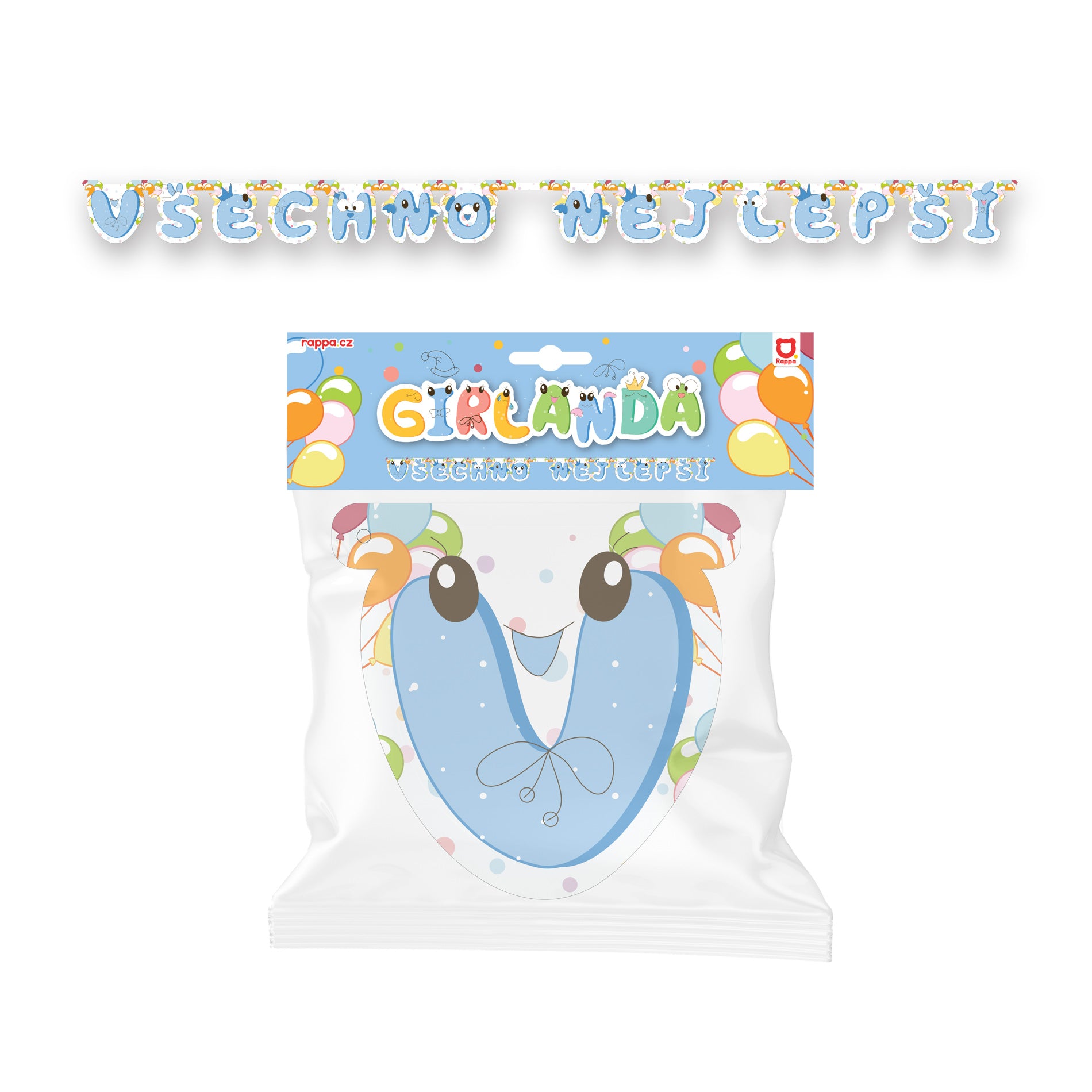 La guirnalda de papel Všechno Nejlepší