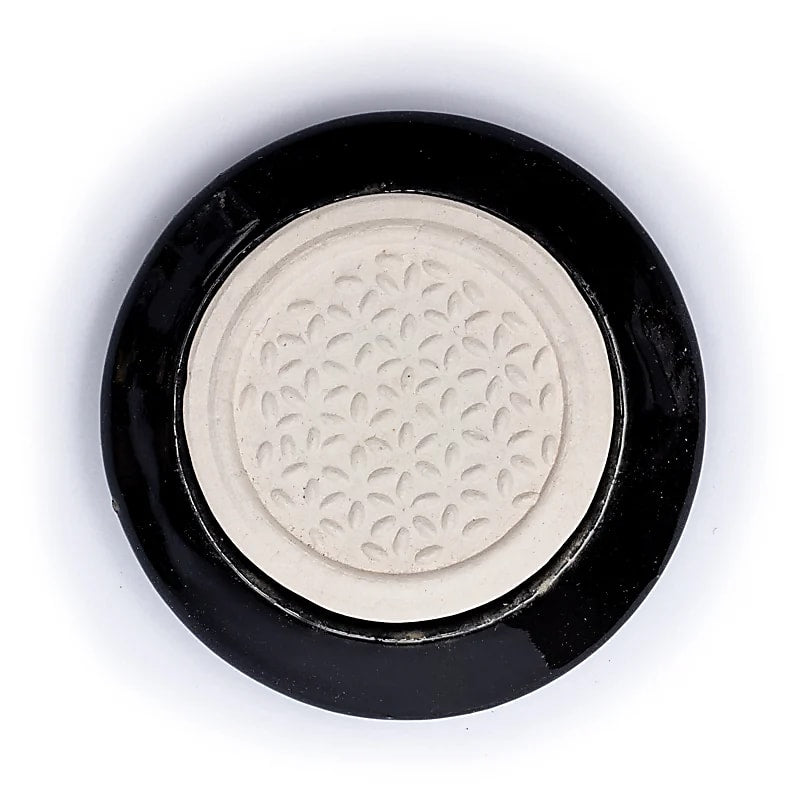 Aroma Stone Diffuser Flower Of Life Sort --pakke med 2 stk - 7,5cm