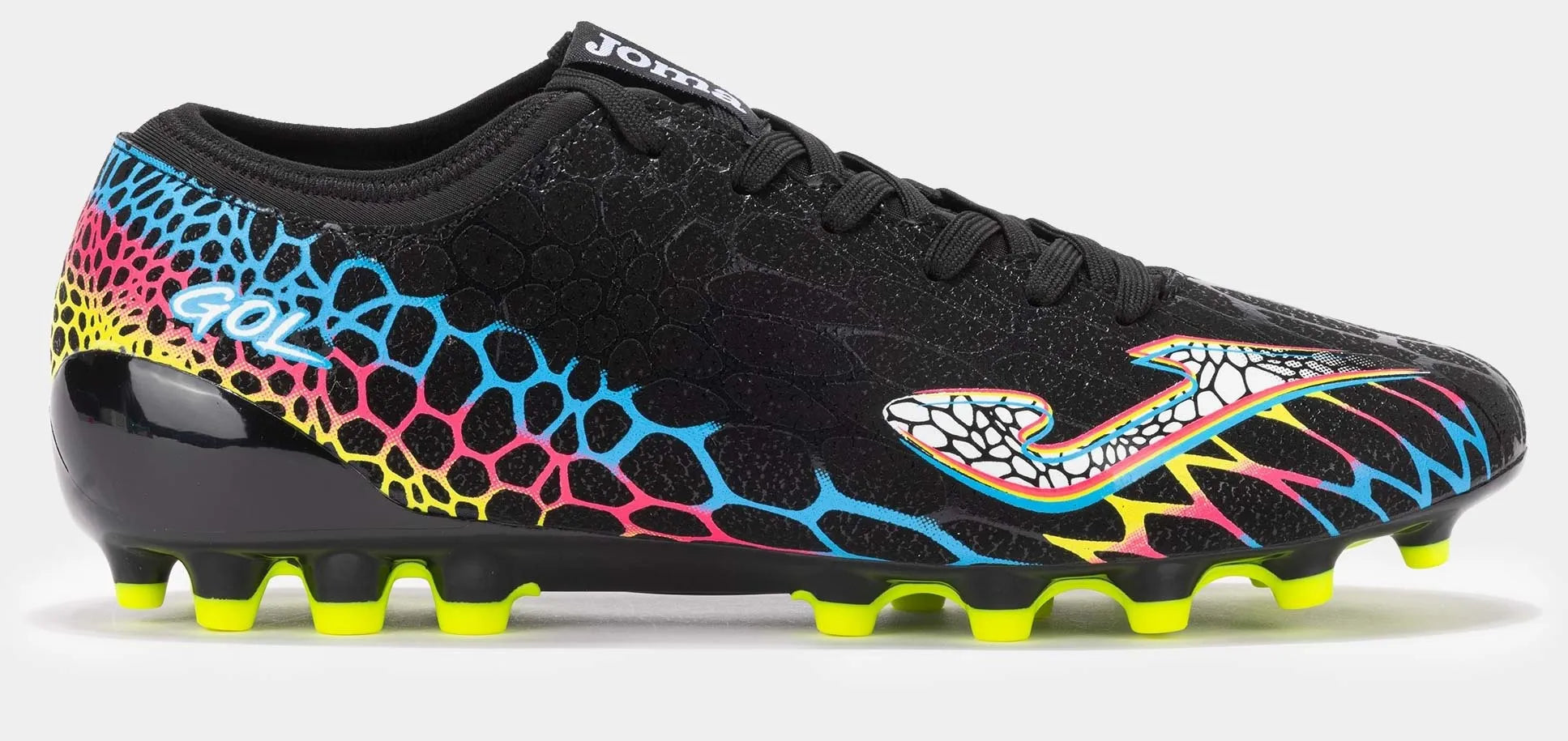 Chuteiras joma gol 2401 preto limão fluor artificial preto preto 43