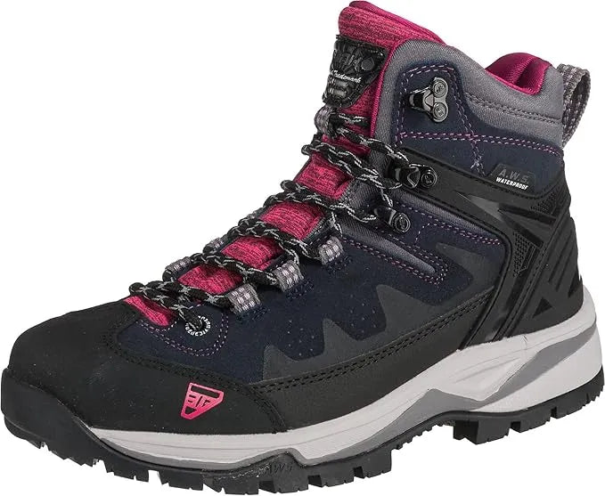 Botas ao ar livre botas de caminhada icepeak wynne mid cut wp impermeável rosa 40