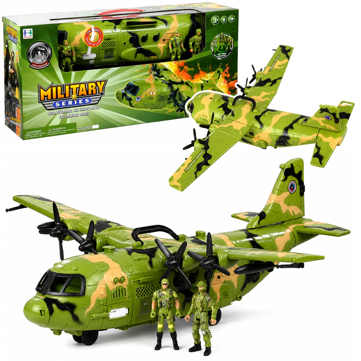 Huge Military Aircraft 55cm With Accessories