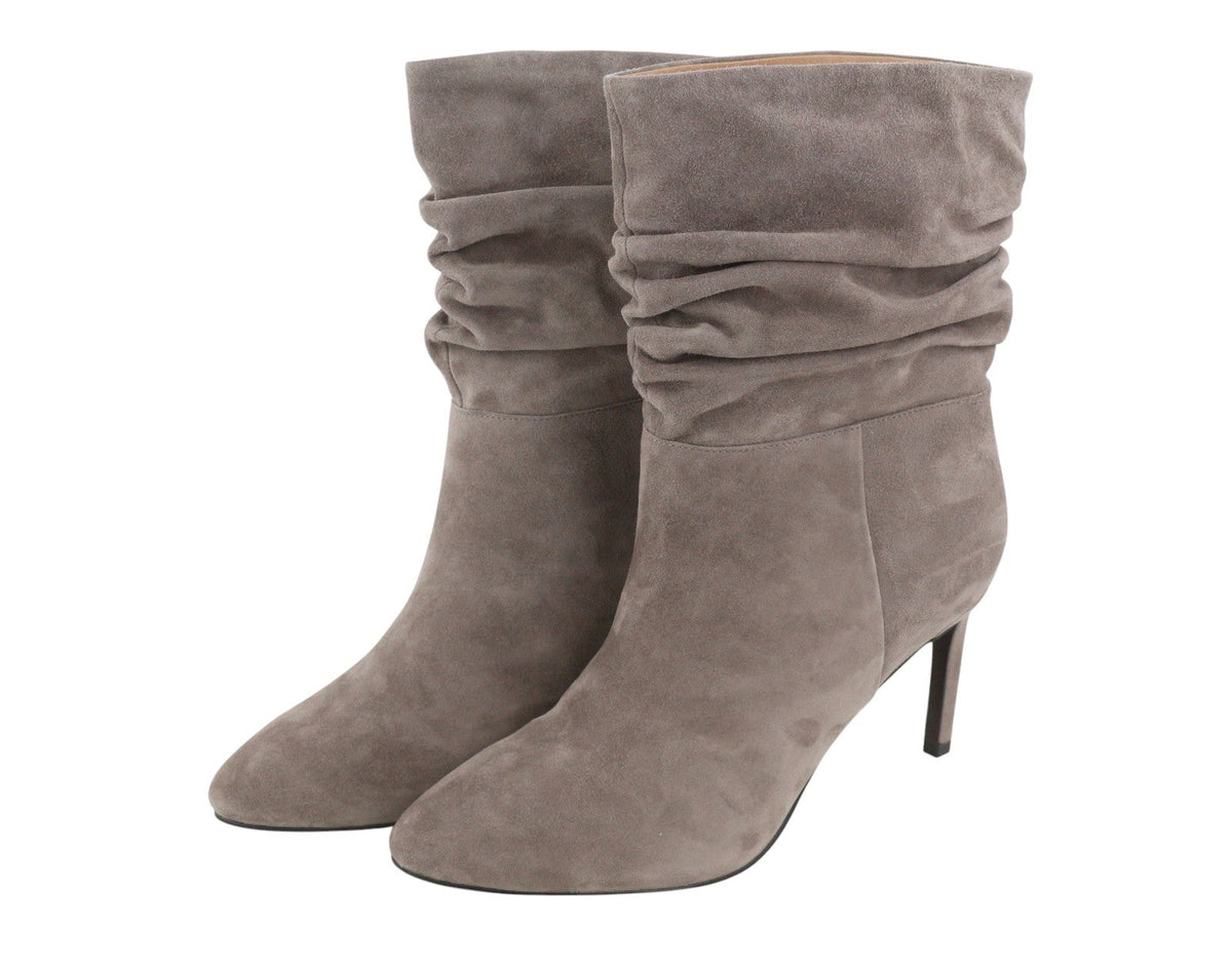 Grey Leather Boots