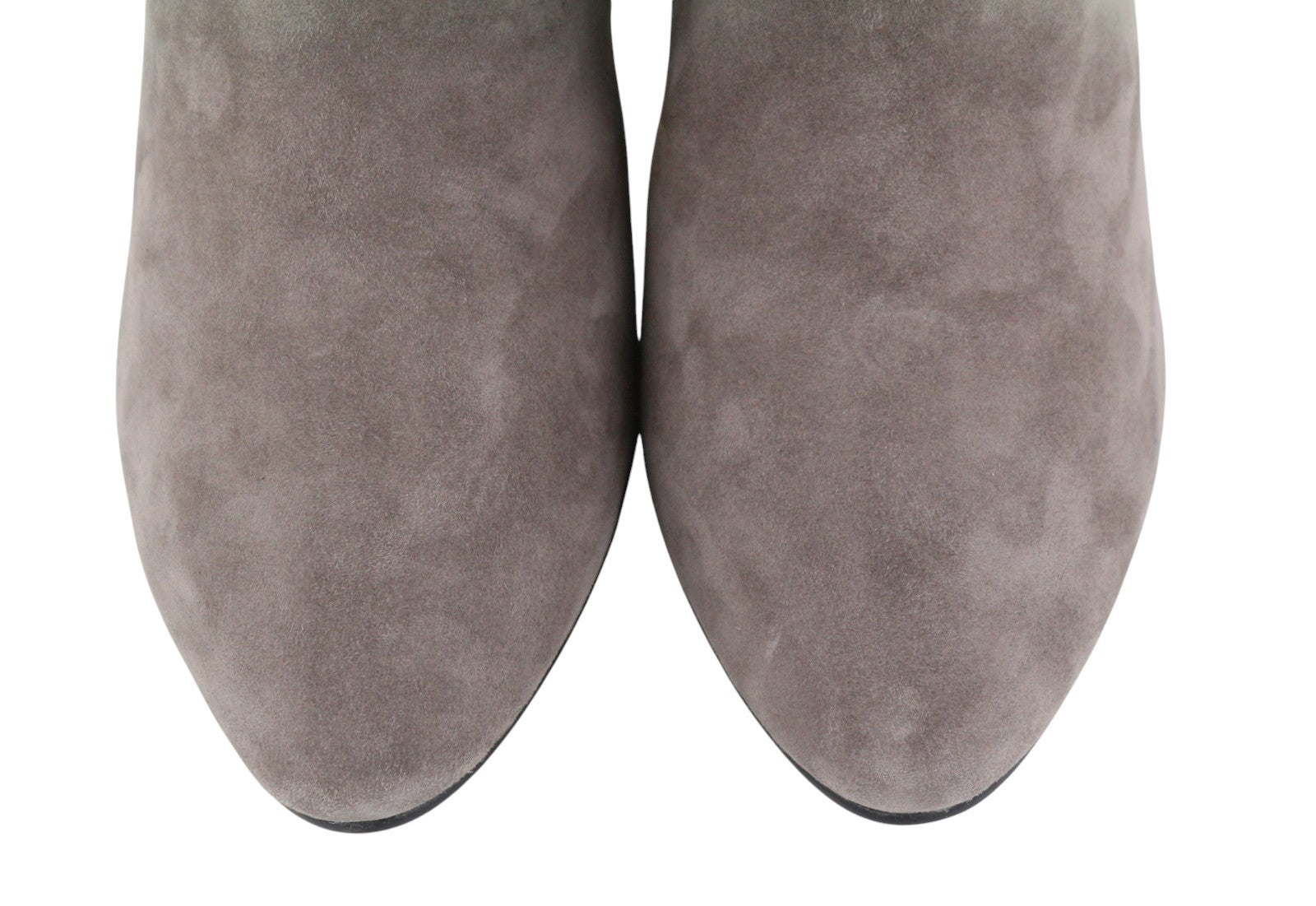 Grey Leather Boots