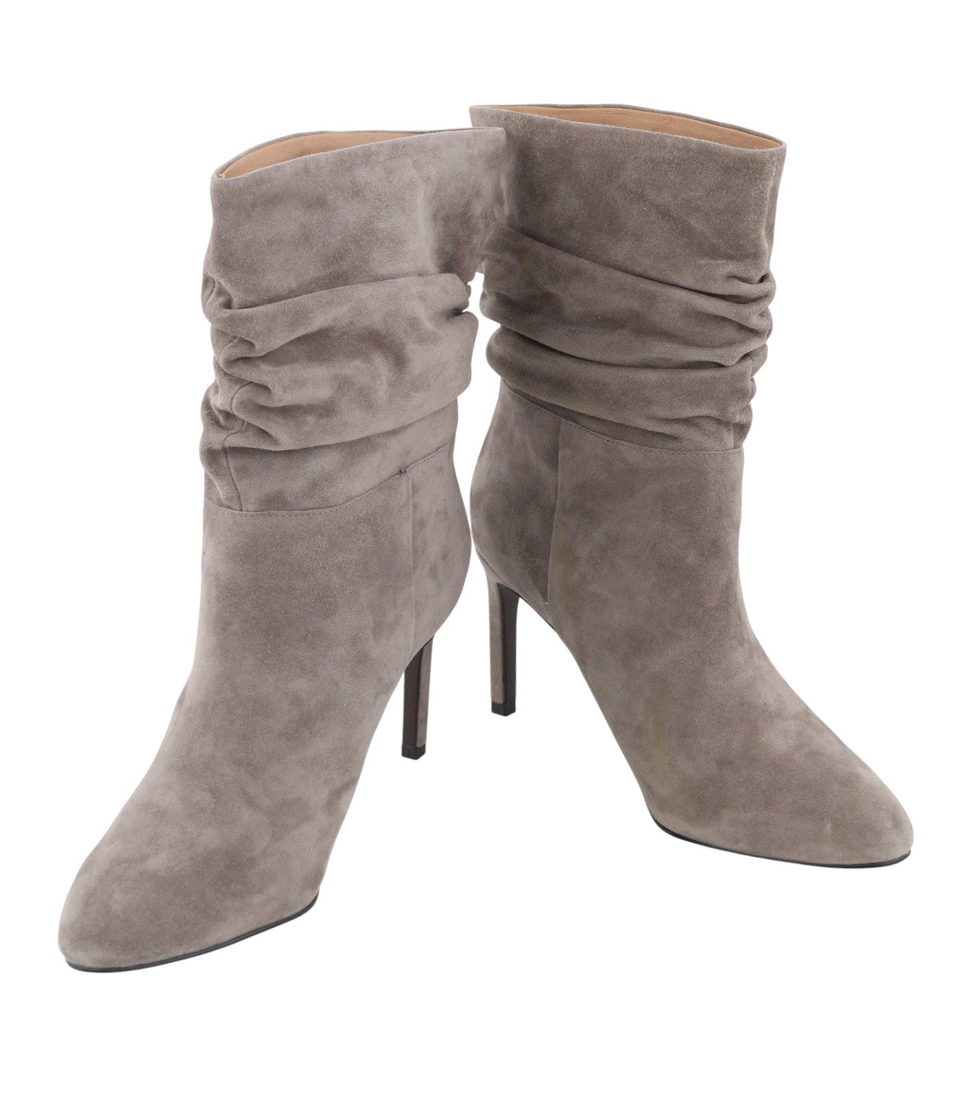 Grey Leather Boots