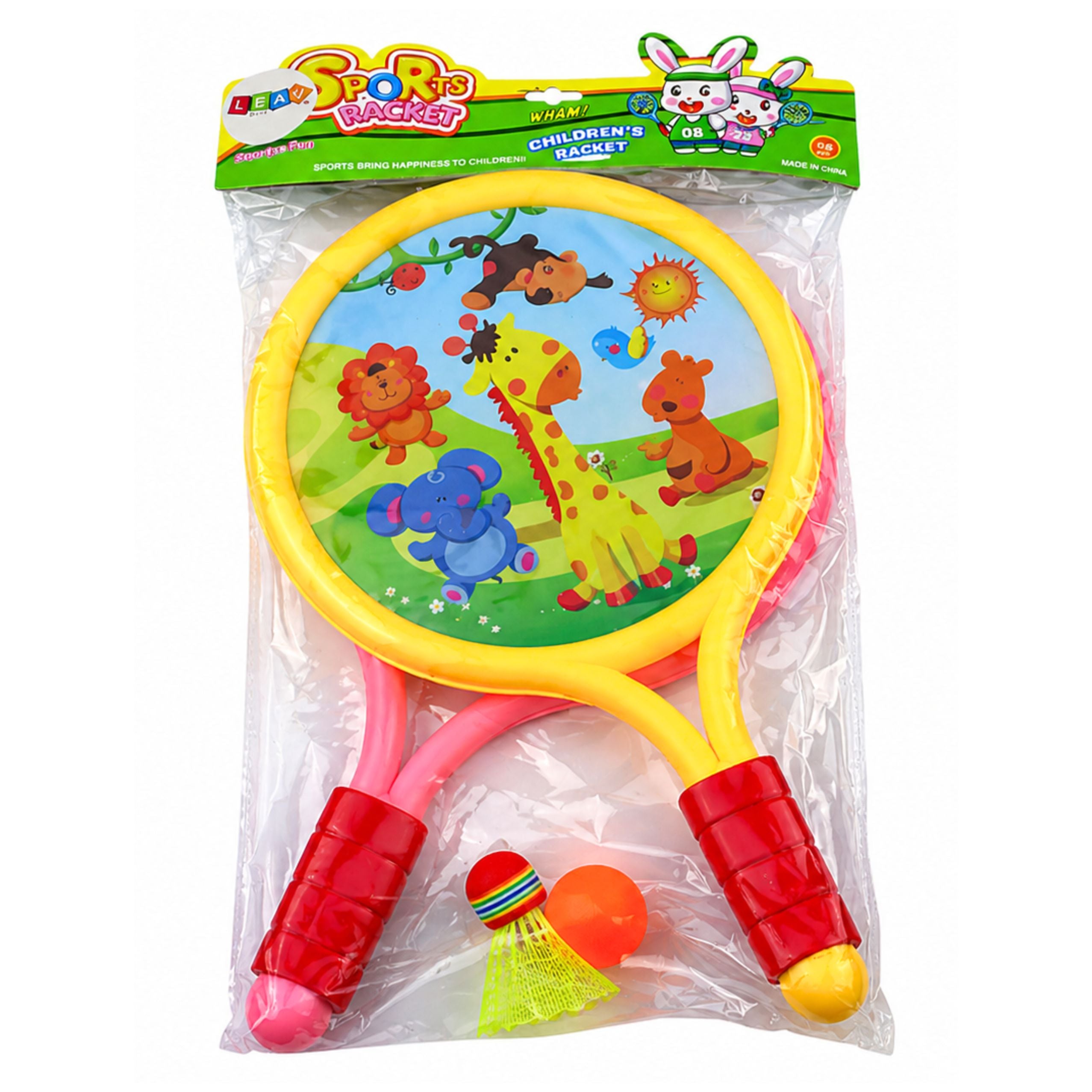 Children's Badminton Rackets Animals Yellow Pink
