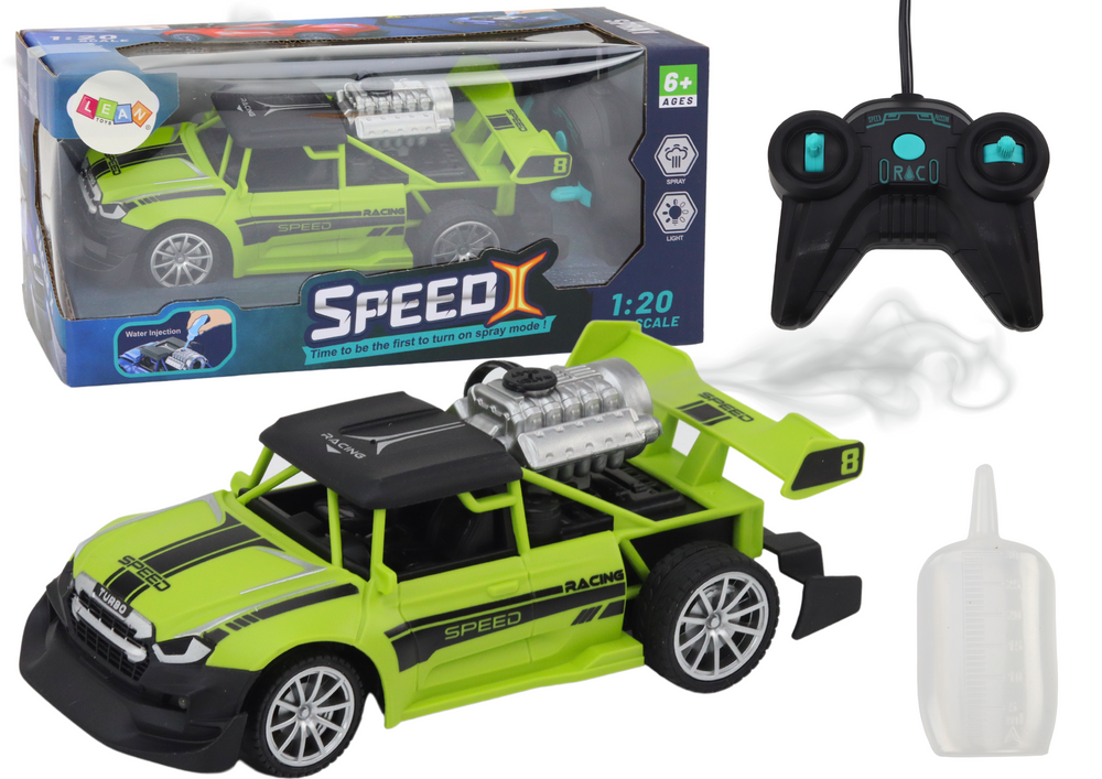 Rc Sentence Car 1:20 Smoke Effect Lights Green