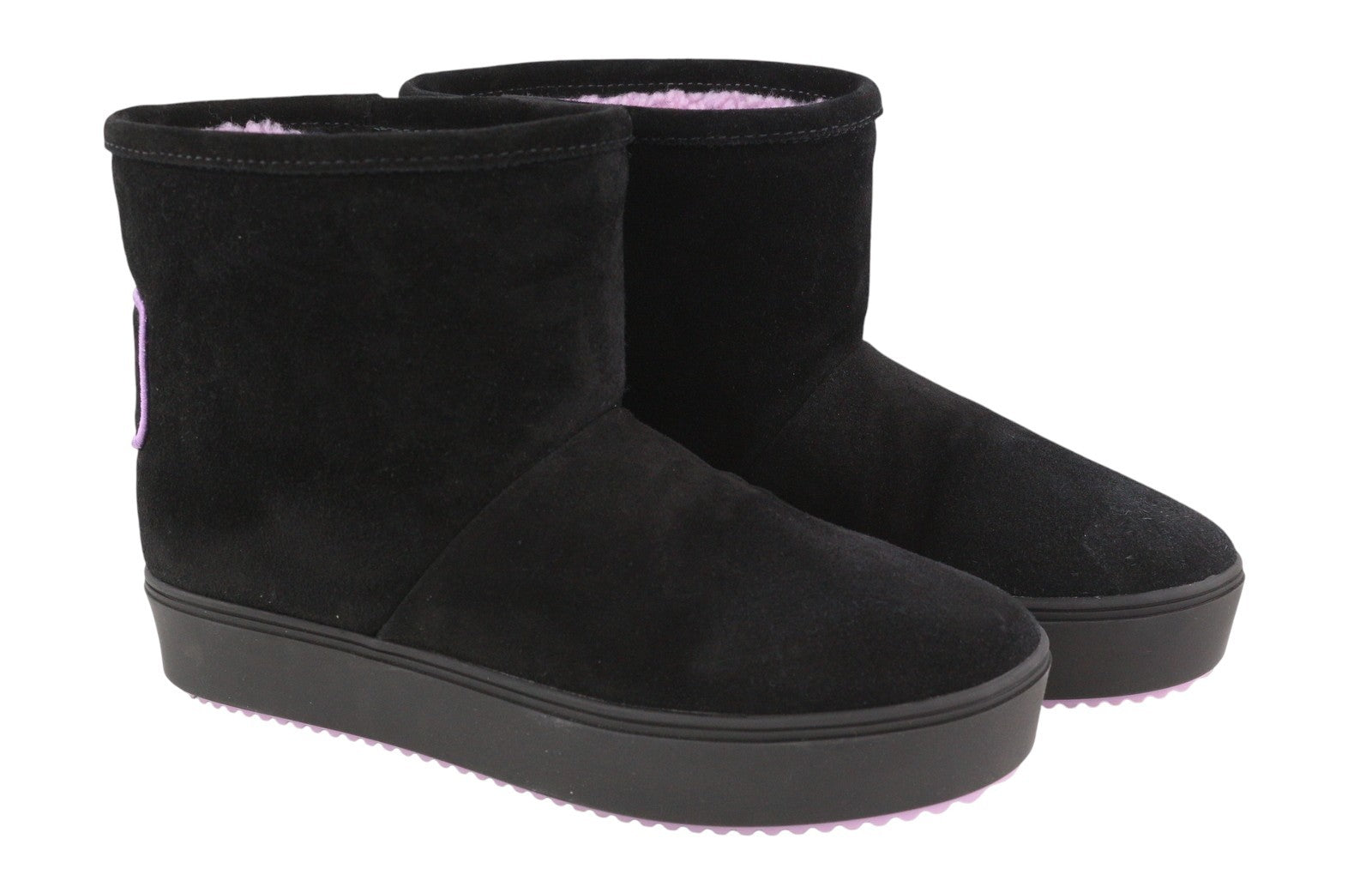 Boots Ankle Eyelike Black Suede