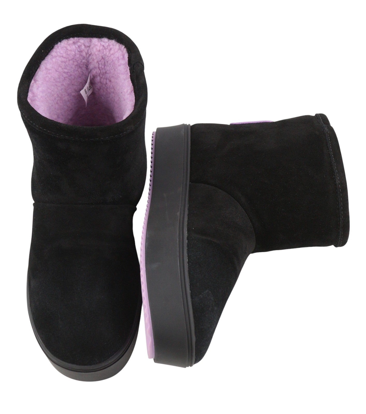Boots Ankle Eyelike Black Suede