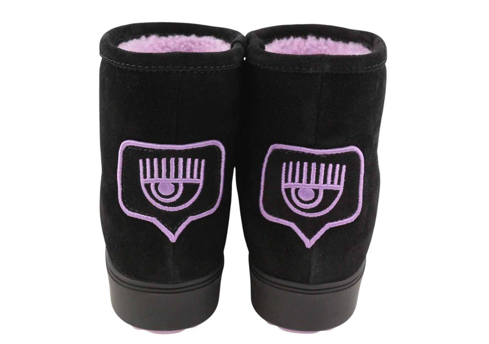 Boots Ankle Eyelike Black Suede
