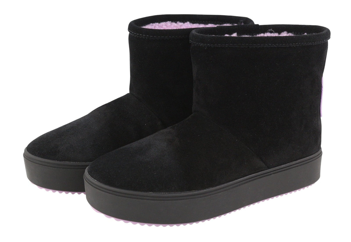 Botas Tornozelo Eyelike Camurça Preta