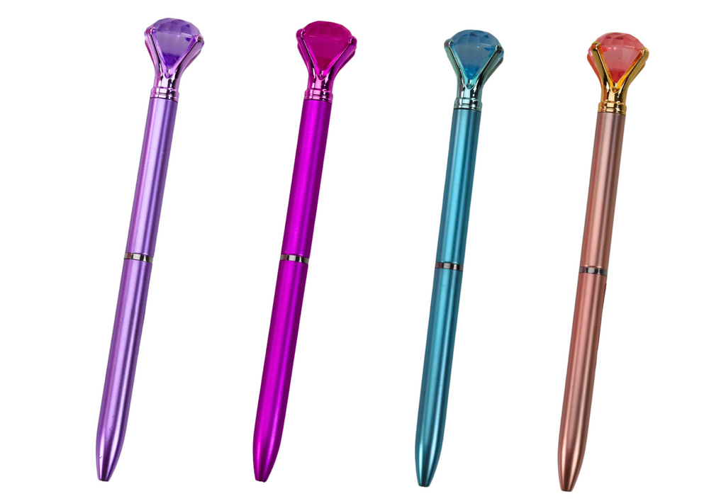 Diamond Ballpoint Pen In Matte Blue Refill 0.7mm Mix
