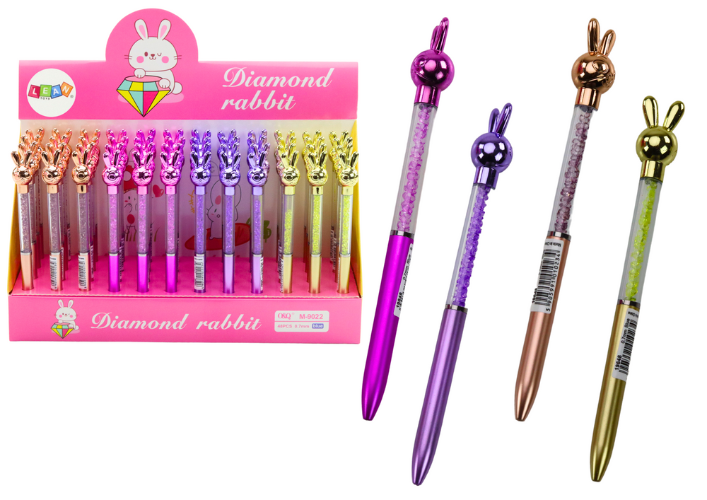 Ballpoint Pen With Hare Diamonds Blue Refill 0.7mm Mix