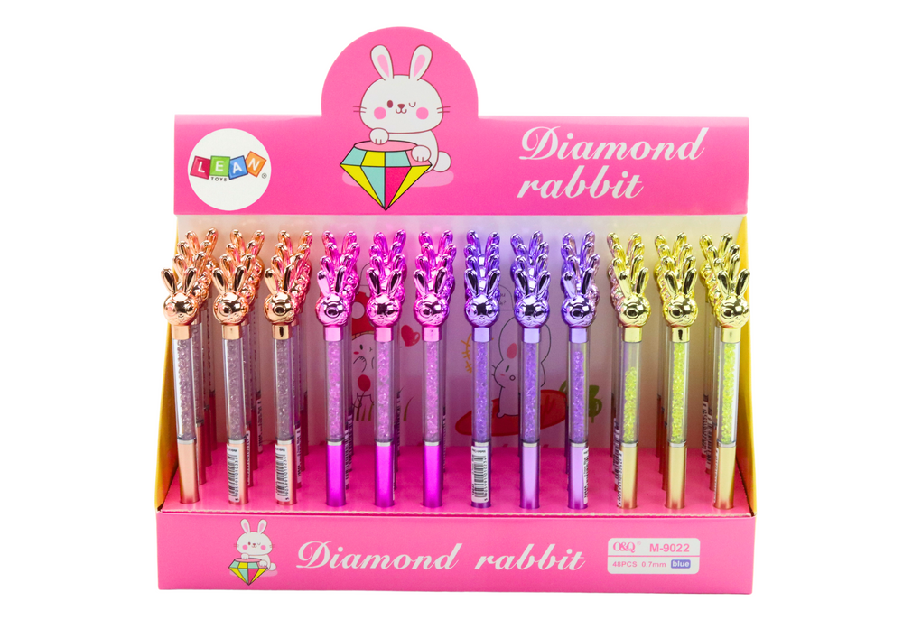 Ballpoint Pen With Hare Diamonds Blue Refill 0.7mm Mix