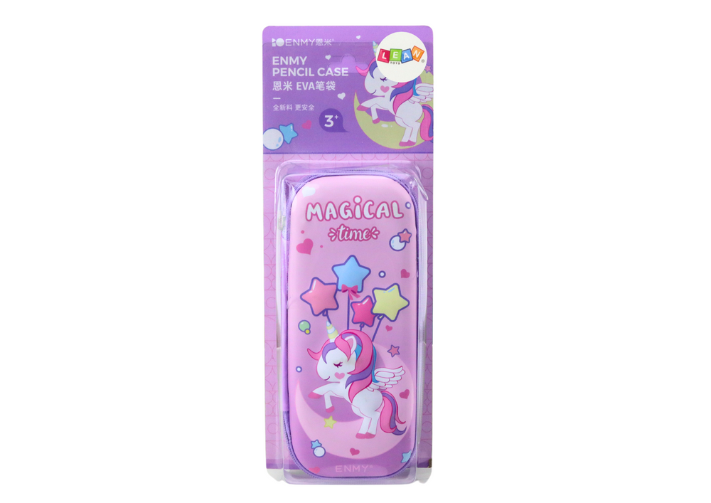 3d Unicorn Pennfodral Vikbart Lila 23x10x5 Cm