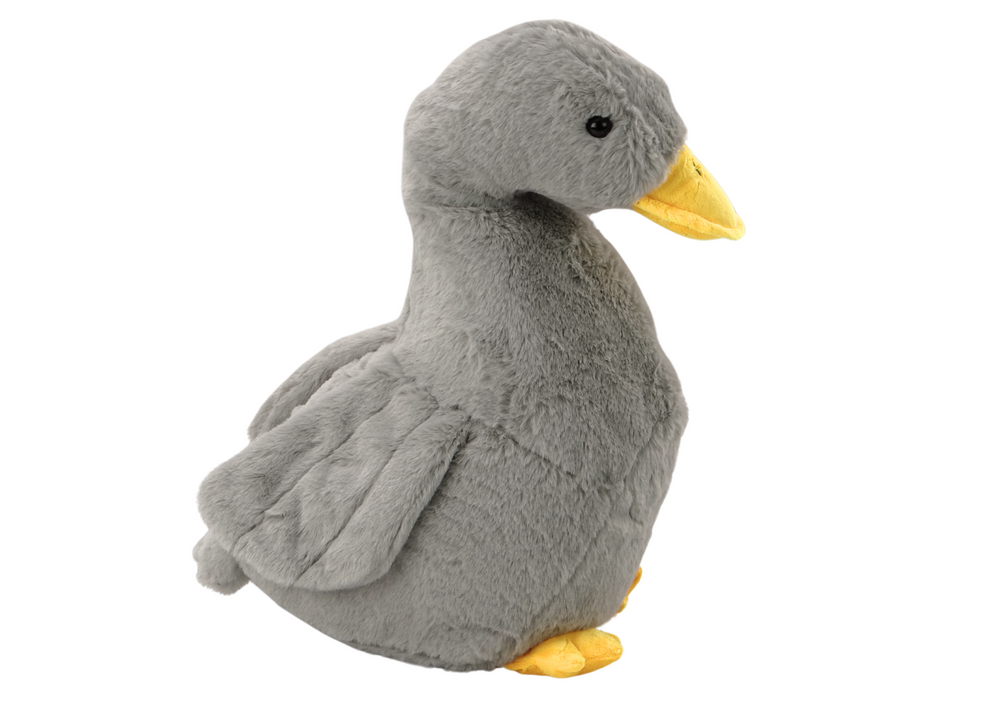 Plush Goose Mascot Gray Cuddly Plush Duck 40 Cm