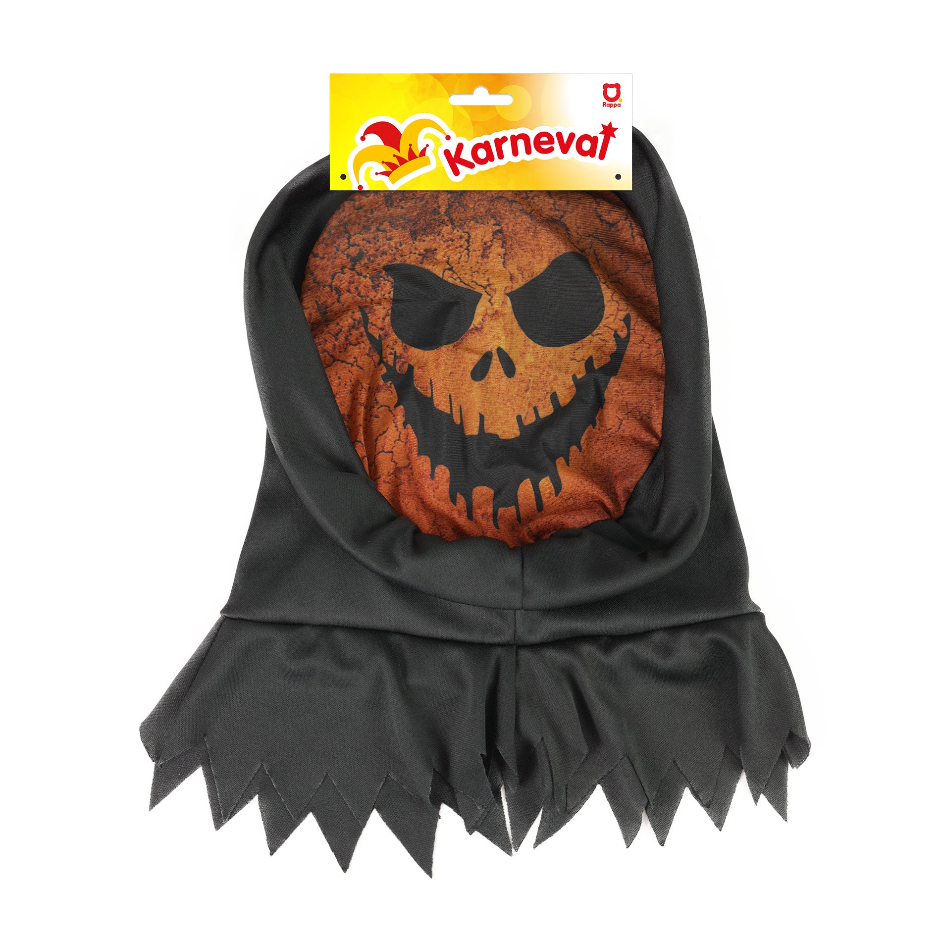 Halloween oranžová textilní maska pro dospělé