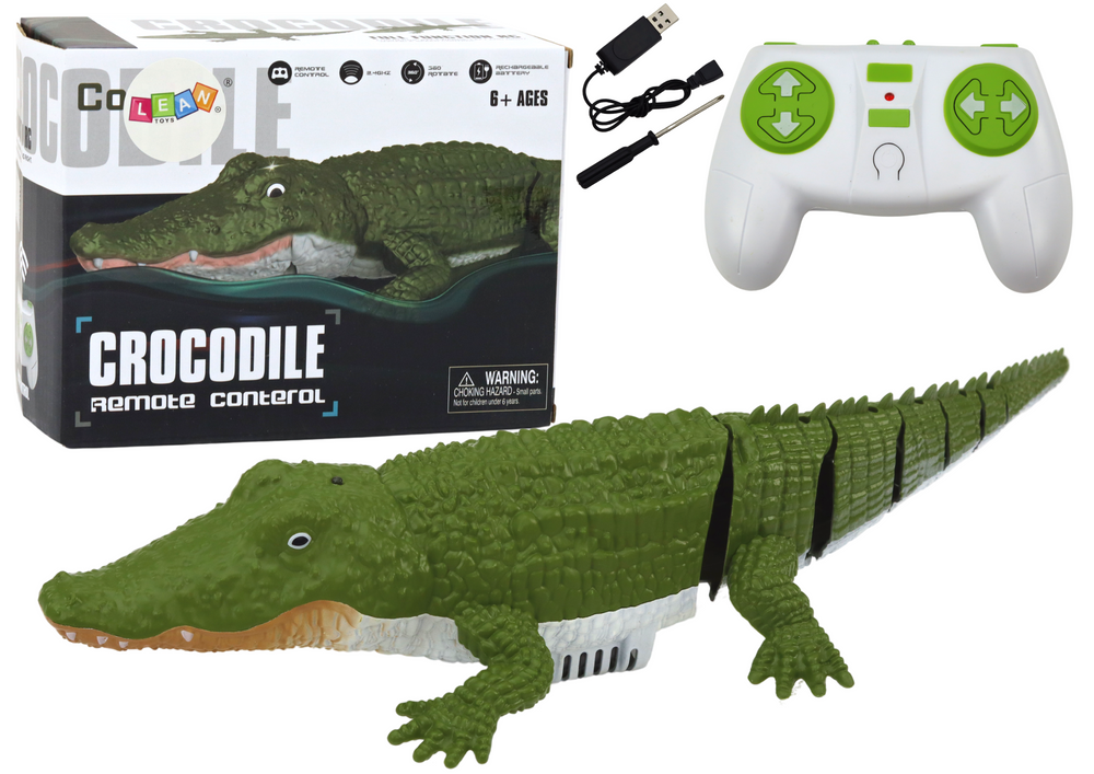 Remotely Controlled Water Crocodile Swimming Into Water By Remote Control