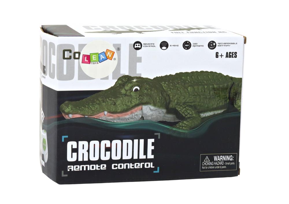 Remotely Controlled Water Crocodile Swimming Into Water By Remote Control