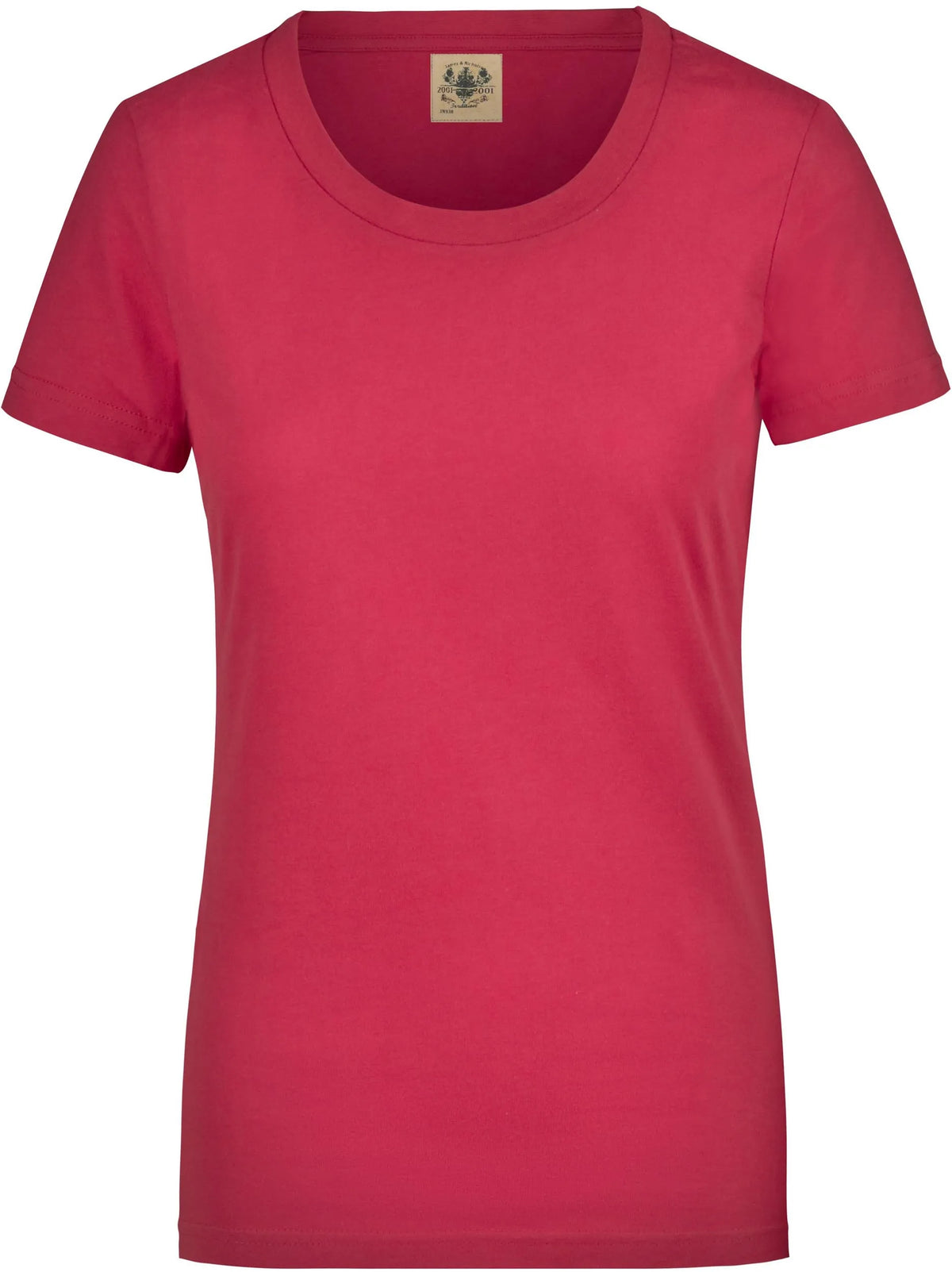 Camiseta feminina James & Nicholson camisa vintage rosa