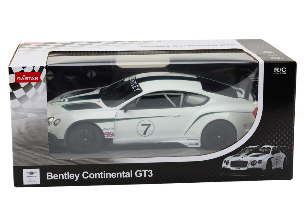 Rc Sports Car 1:14 Bentley Continental Gt3 White