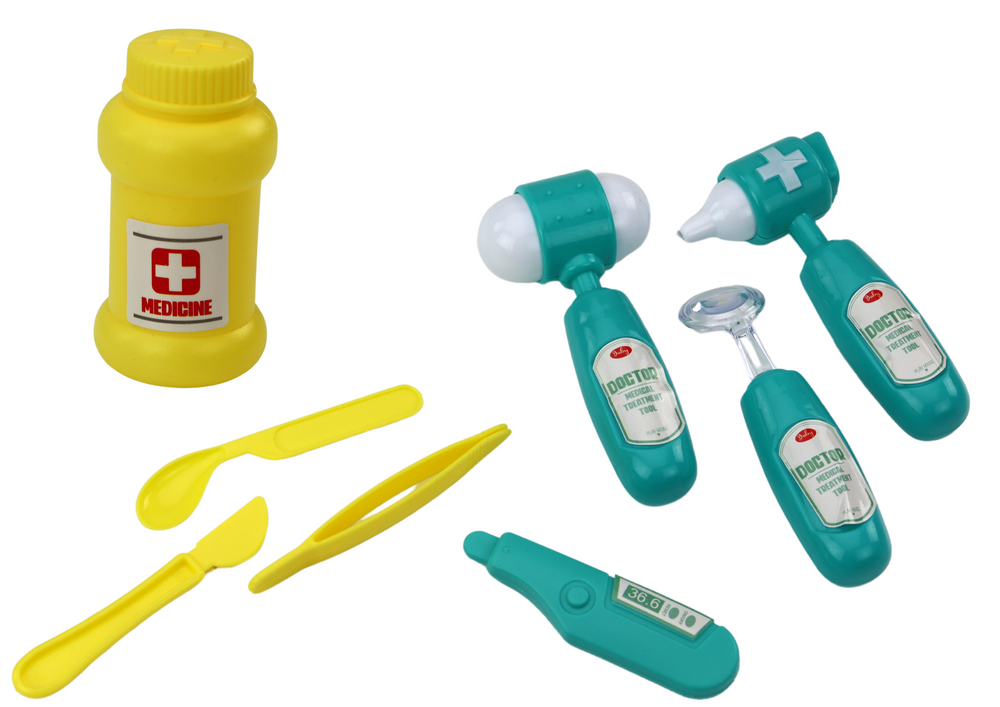 Turquoise Doctor's Set In A Purse On A Drawstring