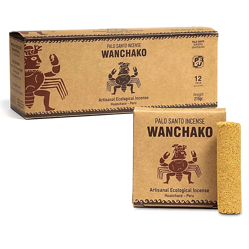 Palo Santo Räucherstäbchen, Schachtel mit 12 Packungen – Packung mit 12 Stück – 12 x 16 g
