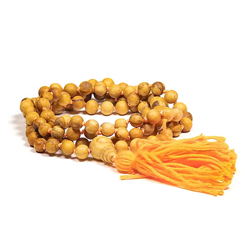Palo Santo Mala Med Guru Perle + Knob - 0,9 Cm