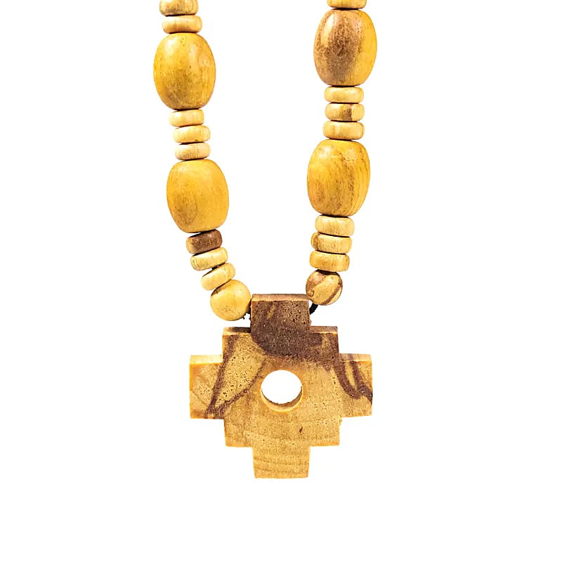 Colier Shaman Palo Santo Cu Cruce Inca - 1,4 Cm