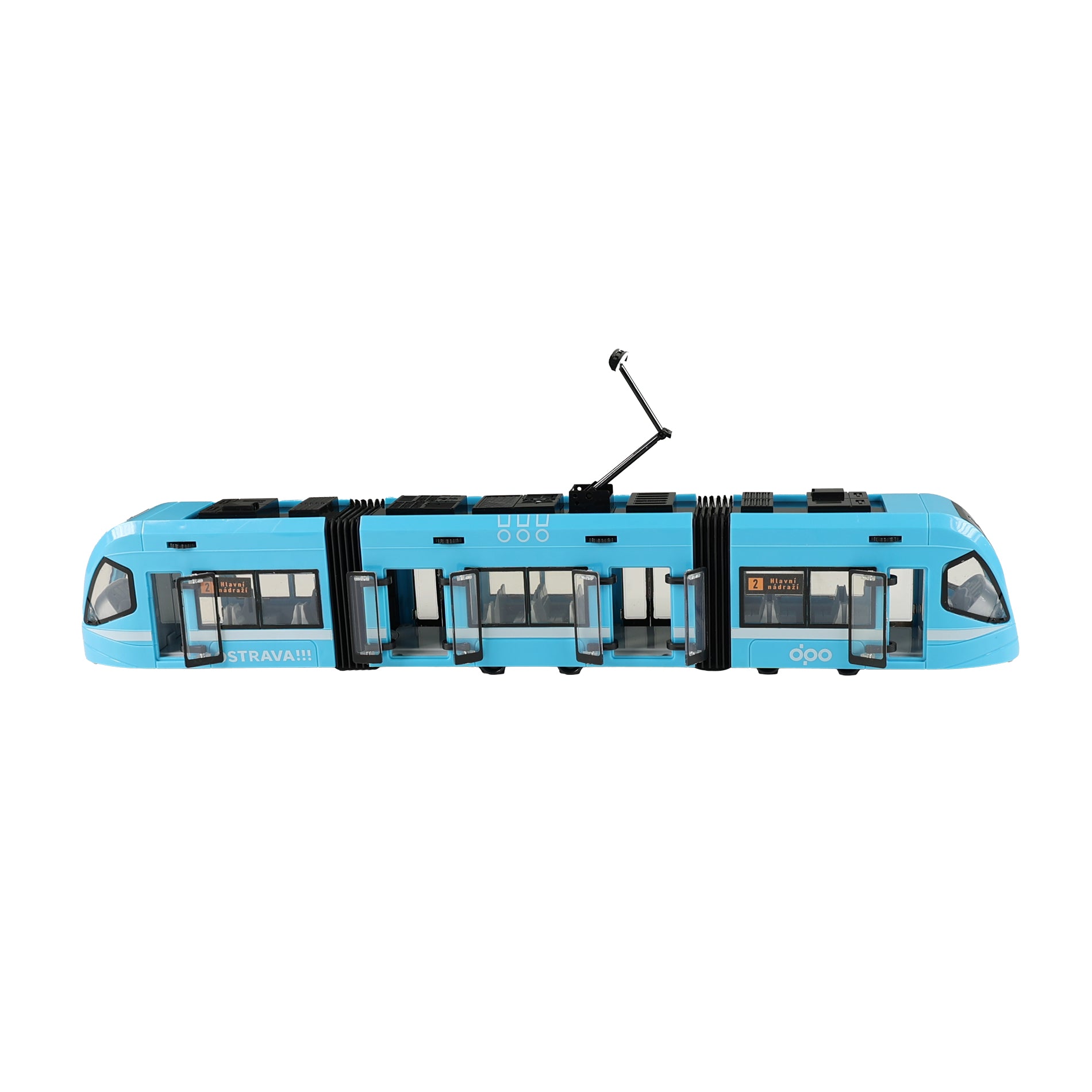 Moderná modrá električka Ostrava Design 47 Cm