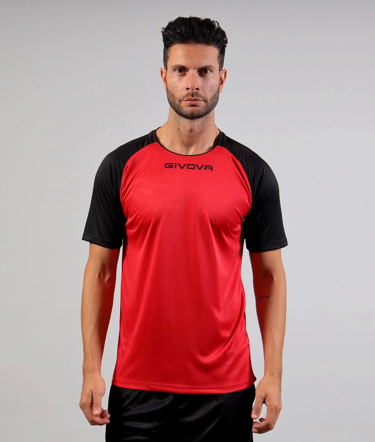 Tricou sport Givova Capo Roșu-negru