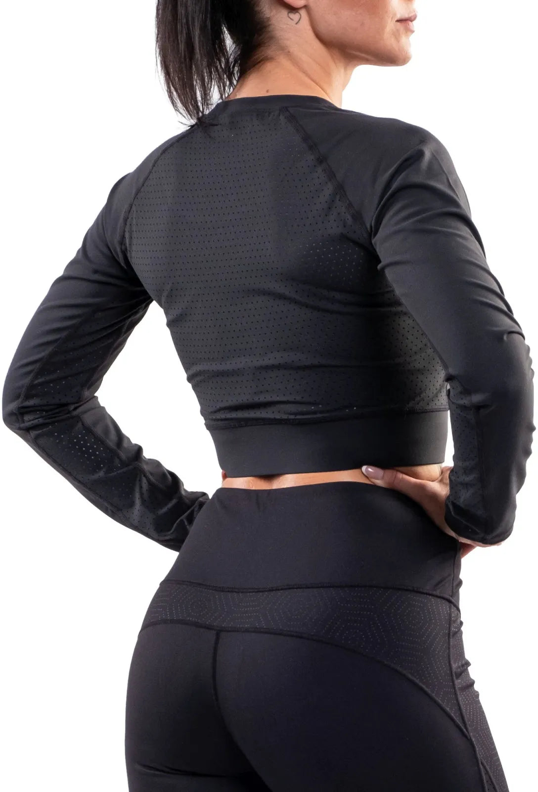 Dames croptop Klimatex Mera Zwart