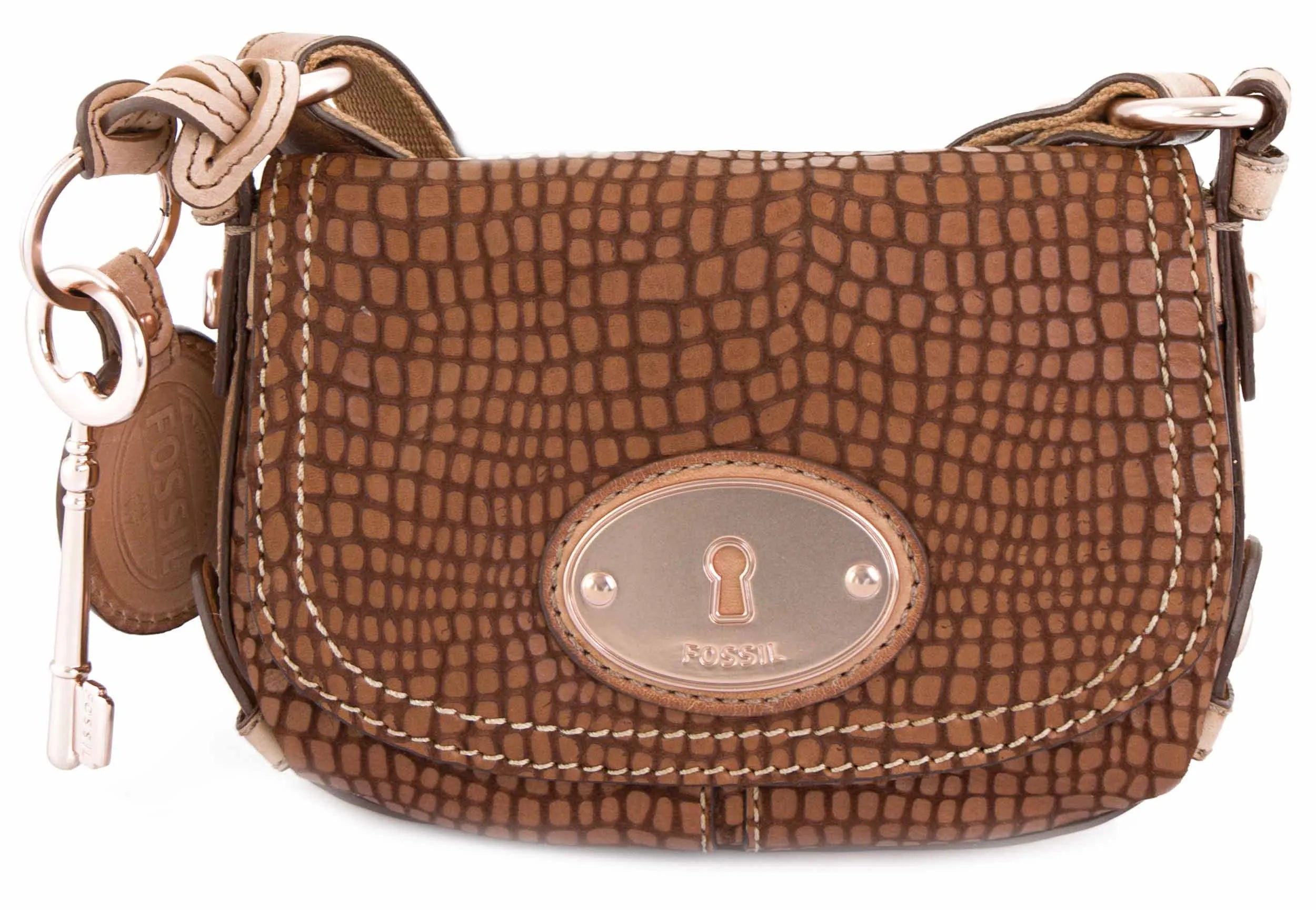 Дамска чанта Fossil Handbag Maddox Small Flap Brown